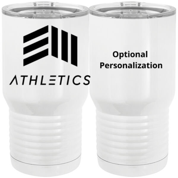 EIII Athletics w/ optional personalization - 20 oz. Tall Stainless Steel Vacuum Insulated Tumbler White Thumbnail