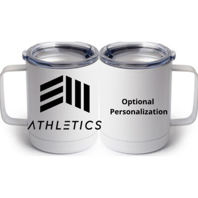 EIII Athletics w/ optional personalization - 10 oz White Stainless Steel Coffee Mug Thumbnail