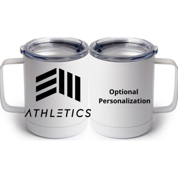 EIII Athletics w/ optional personalization - 10 oz White Stainless Steel Coffee Mug Thumbnail