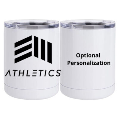 EIII Athletics w/ optional personalization - 10 oz White Stainless Steel Short Tumbler Thumbnail