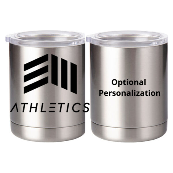 EIII Athletics w/ optional personalization - 10 oz Silver Stainless Steel Short Tumbler Thumbnail