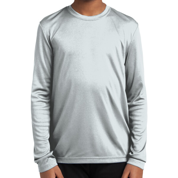 Custom No Minimum Sport-Tek Youth Long Sleeve PosiCharge Competitor Tee YST350LS Front View