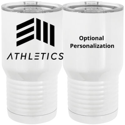 EIII Athletics w/ optional personalization - 20 oz. Tall Stainless Steel Vacuum Insulated Tumbler White Thumbnail