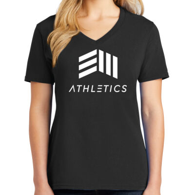 EIII Athletics  - Ladies Core Cotton V Neck Tee Thumbnail